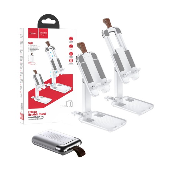 Hoco Suporte de Mesa Dobrável S28 Dawn para Smartphones e Tablets (4,7"-14,0") Branco Hoco Suporte de Mesa Dobrável S28 Dawn para Smartphones e Tablets (4,7"-14,0") Branco